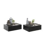 Fontana DKD Home Decor Buddha Harpiks Orientalsk 29 x 21 x 23 cm (2 enheder) #1