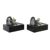 Fontana DKD Home Decor Buddha Harpiks Orientalsk 29 x 21 x 23 cm (2 enheder) #1