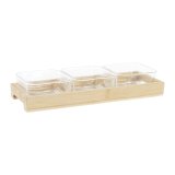Snack bakke DKD Home Decor 31,5 x 11 x 6 cm Krystal Natur 280 ml #1