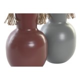Vase DKD Home Decor 14 x 13 x 24 cm Gr Metal Terrakotta (2 enheder) #2