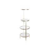 Hylder DKD Home Decor 32,5 x 30 x 86 cm Krystal Gylden Metal #2