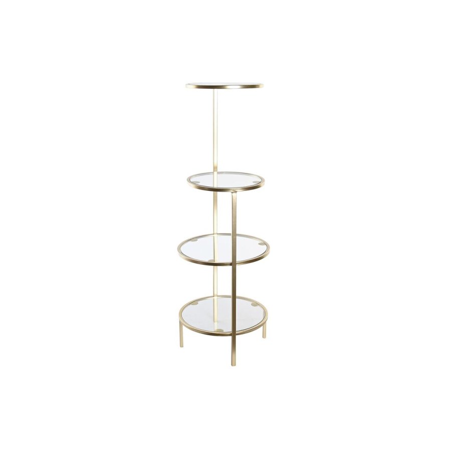 Hylder DKD Home Decor 32,5 x 30 x 86 cm Krystal Gylden Metal #2