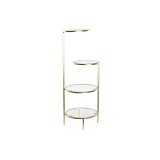 Hylder DKD Home Decor 32,5 x 30 x 86 cm Krystal Gylden Metal #1