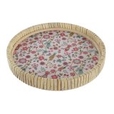 Snack bakke DKD Home Decor 26 x 26 x 14,5 cm Natur Metal Tr MDF Shabby Chic #4