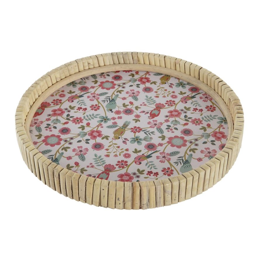 Snack bakke DKD Home Decor 26 x 26 x 14,5 cm Natur Metal Tr MDF Shabby Chic #4