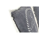 Pude DKD Home Decor Bl Hvid Frynse Middelhavet Marine 45 x 10 x 45 cm (2 enheder) #2