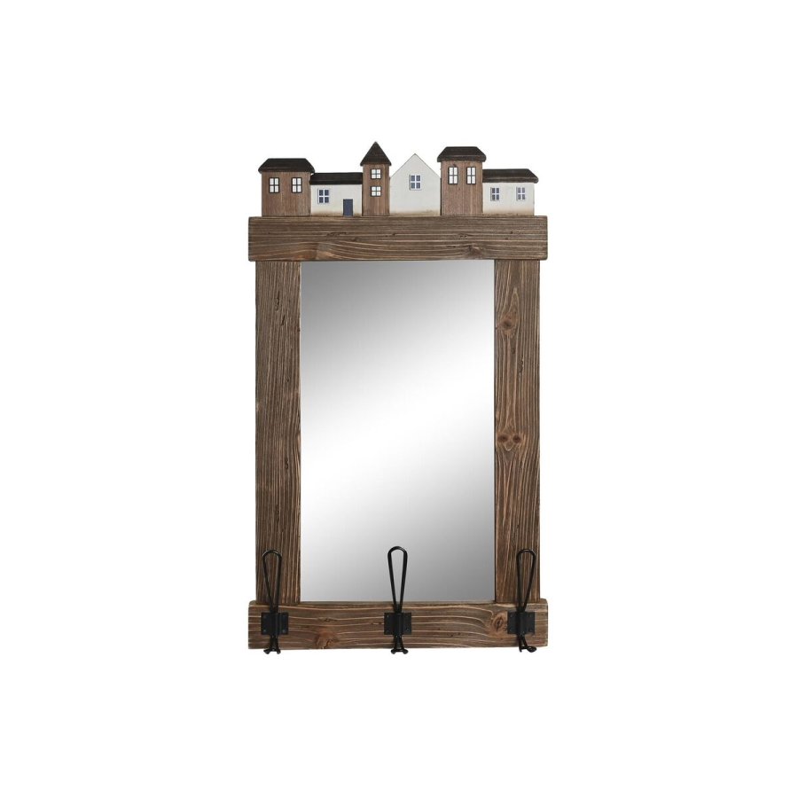Vgspejl DKD Home Decor Brun ldet overflade 40 x 9 x 68 cm #1