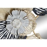 Vgspejl DKD Home Decor Hvid Sort Gylden Blad af en plante Middelhavet 74 x 6 x 75 cm #5