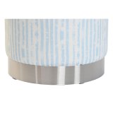 Fodsttte DKD Home Decor Bl Hvid Metal Striber Middelhavet 34 x 34 x 40 cm #2
