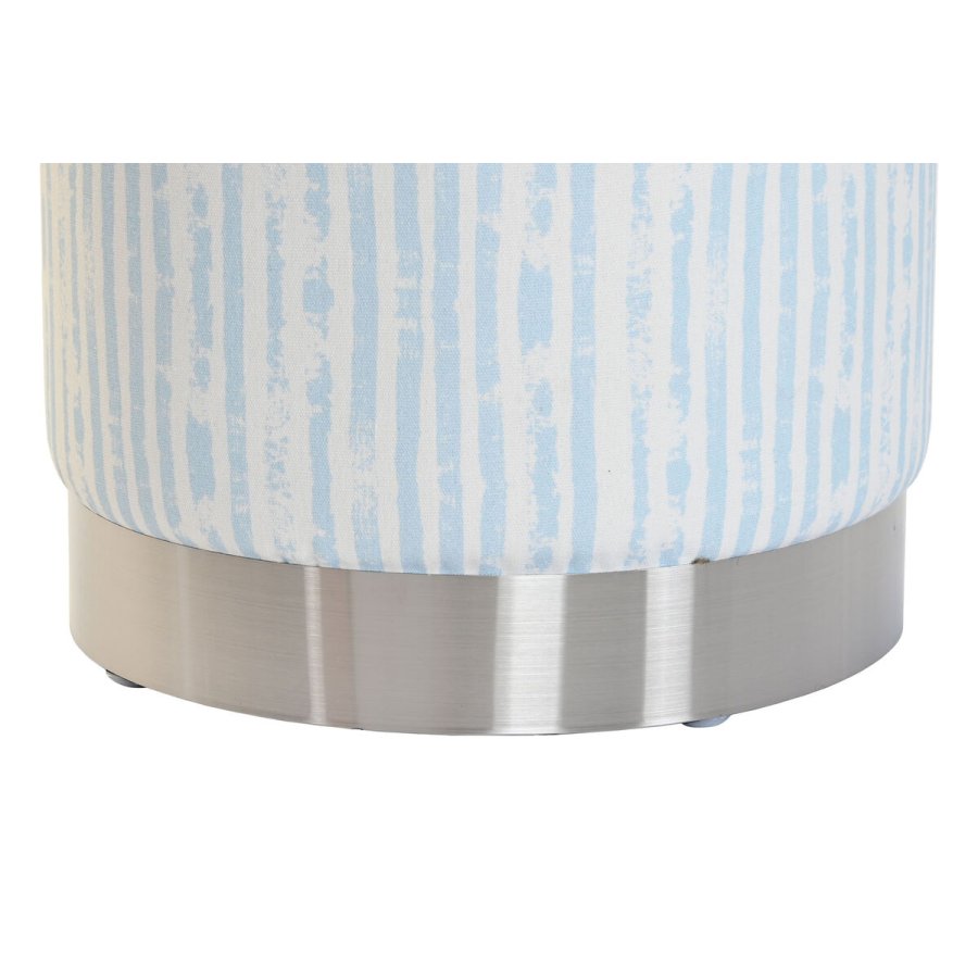 Fodsttte DKD Home Decor Bl Hvid Metal Striber Middelhavet 34 x 34 x 40 cm #2