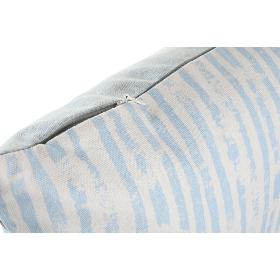 Pude DKD Home Decor Striber Bl Hvid 45 x 15 x 45 cm Middelhavet #2