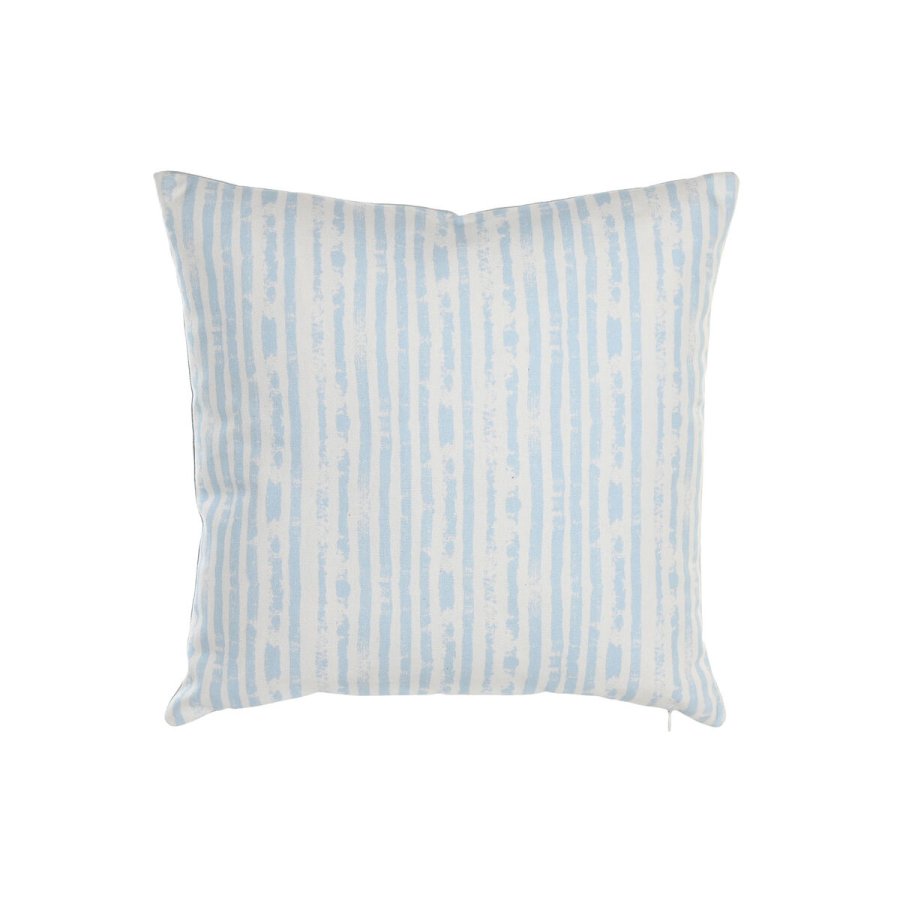 Pude DKD Home Decor Striber Bl Hvid 45 x 15 x 45 cm Middelhavet #1