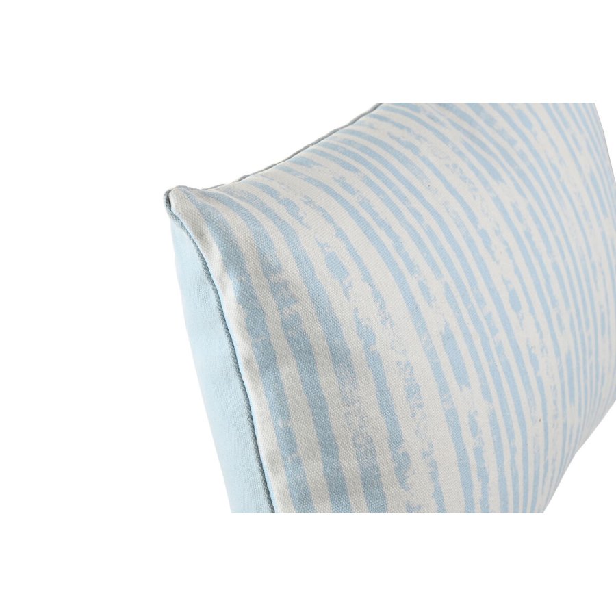 Pude DKD Home Decor 50 x 15 x 30 cm Striber Bl Hvid Middelhavet #4