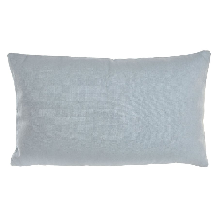 Pude DKD Home Decor 50 x 15 x 30 cm Striber Bl Hvid Middelhavet #3