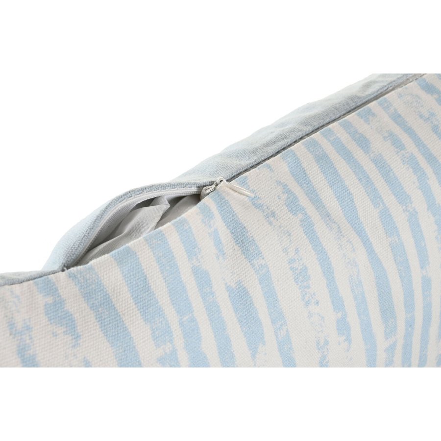 Pude DKD Home Decor 50 x 15 x 30 cm Striber Bl Hvid Middelhavet #2
