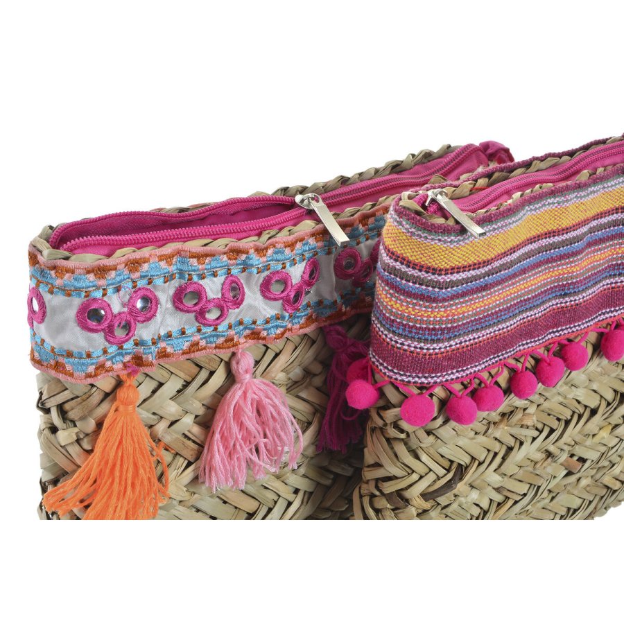 Hndtasker Hippie DKD Home Decor Multifarvet flet (26 x 4 x 20 cm) (2 enheder) #2