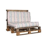 Pude DKD Home Decor Gulv Multifarvet Aluminium Striber 120 x 80 x 16 cm #2