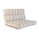 Pude DKD Home Decor Gulv Multifarvet Aluminium Striber 120 x 80 x 16 cm #1