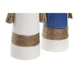 Vase DKD Home Decor Keramik Hvid Marinebl (9,5 x 7 x 20 cm) (2 enheder) #2