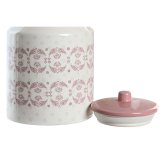 Blik DKD Home Decor 15,5 x 15,5 x 21 cm Pink Hvid Dolomite #4