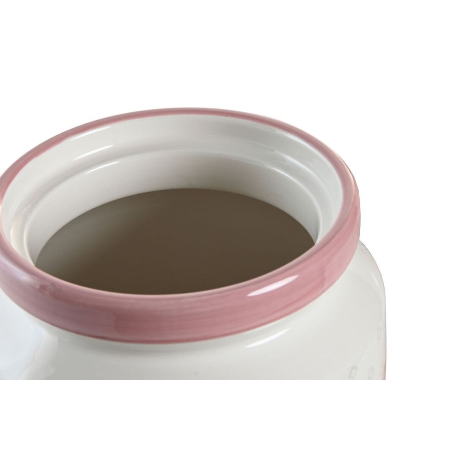 Blik DKD Home Decor 15,5 x 15,5 x 21 cm Pink Hvid Dolomite #7