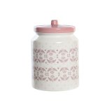 Blik DKD Home Decor 15,5 x 15,5 x 21 cm Pink Hvid Dolomite #1