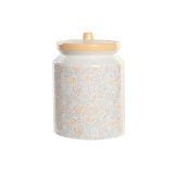 Blik DKD Home Decor 15 x 15 x 21 cm Hvid Gul Dolomite Shabby Chic #1