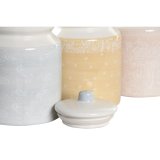 Blik DKD Home Decor 12 x 12 x 16 cm Bl Pink Gul Dolomite Shabby Chic (3 enheder) #4