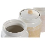 Blik DKD Home Decor 12 x 12 x 16 cm Bl Pink Gul Dolomite Shabby Chic (3 enheder) #7