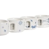 Dele kaffekopst DKD Home Decor Bl Hvid Metal Dolomite 260 ml #7