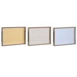 Snack bakke DKD Home Decor Bl Pink Gul 3 Dele Tr MDF 40 x 30 x 5 cm Shabby Chic #4
