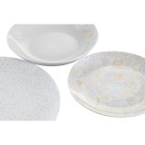 Madlavningsst DKD Home Decor Bl Hvid Pink Porceln 18 Dele 27 x 27 x 3 cm #4