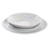 Madlavningsst DKD Home Decor Bl Hvid Pink Porceln 18 Dele 27 x 27 x 3 cm #7