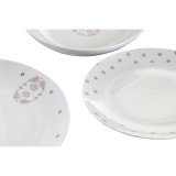 Madlavningsst DKD Home Decor Hvid Pink Porceln Scandi 18 Dele 27 x 27 x 3 cm #4