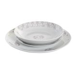Madlavningsst DKD Home Decor Hvid Pink Porceln Scandi 18 Dele 27 x 27 x 3 cm #7