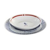 Madlavningsst DKD Home Decor Bl Hvid Rd Porceln Middelhavet 18 Dele 27 x 27 x 3 cm #7