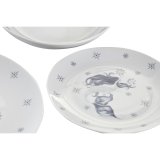 Madlavningsst DKD Home Decor Bl Hvid Porceln 18 Dele 27 x 27 x 3 cm #4