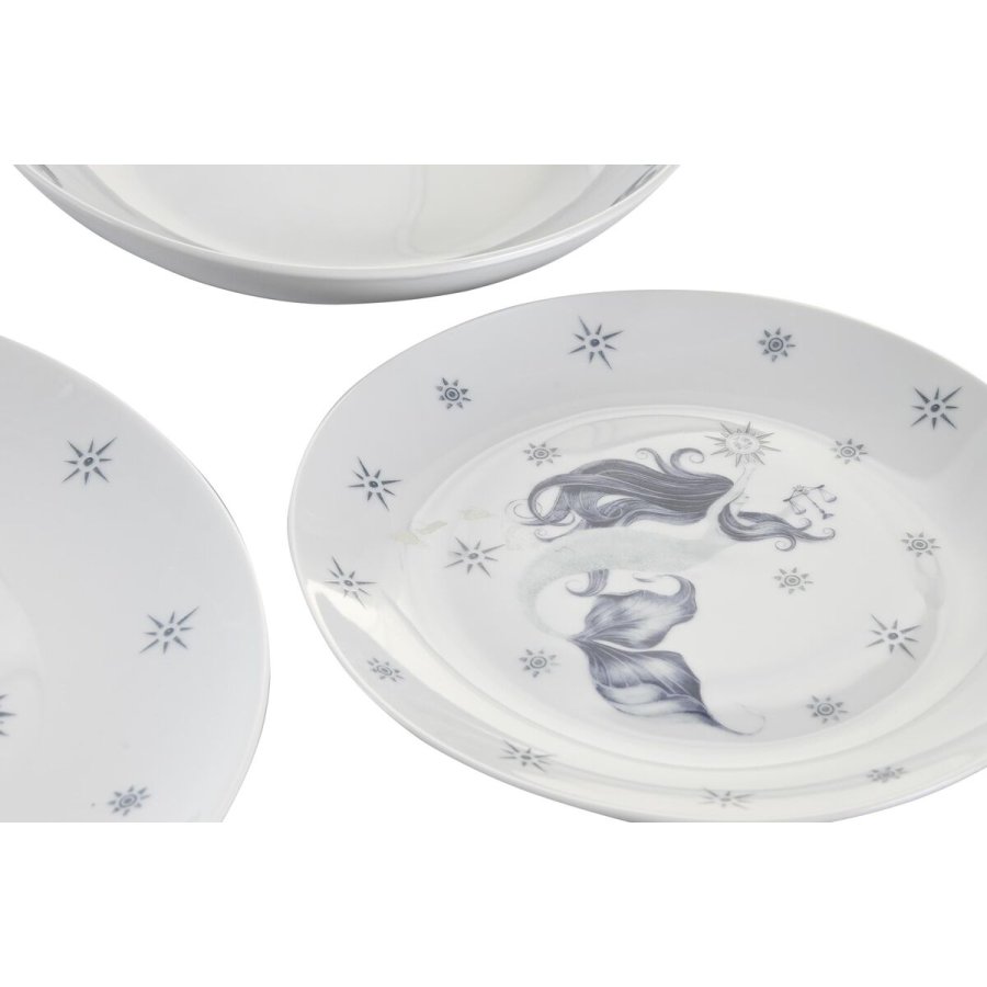 Madlavningsst DKD Home Decor Bl Hvid Porceln 18 Dele 27 x 27 x 3 cm #4