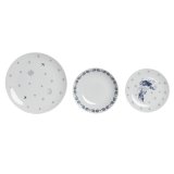 Madlavningsst DKD Home Decor Bl Hvid Porceln 18 Dele 27 x 27 x 3 cm #1