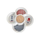 St til appetizere DKD Home Decor Rd Bl Hvid Stentj 22 x 22 x 7 cm Middelhavet Huse #7