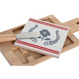 St til appetizere DKD Home Decor 21,5 x 11,8 x 1,5 cm Natur Rd Bl Hvid Stentj Middelhavet Huse #4