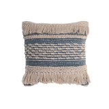 Pude DKD Home Decor Bl 45 x 10 x 45 cm Hvid Boho #1