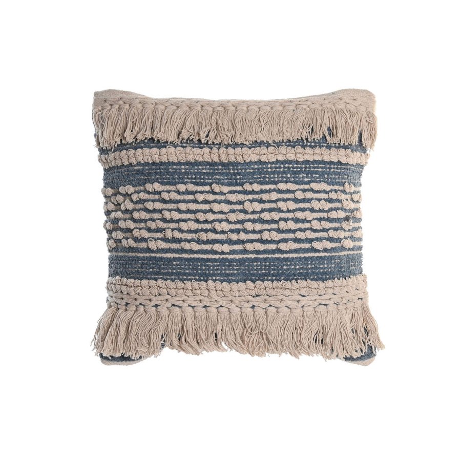 Pude DKD Home Decor Bl 45 x 10 x 45 cm Hvid Boho #1
