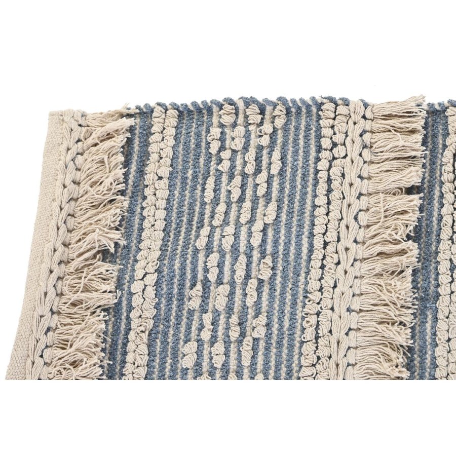 Tppe DKD Home Decor 180 x 120 x 2 cm Bl Bomuld Hvid Boho #13