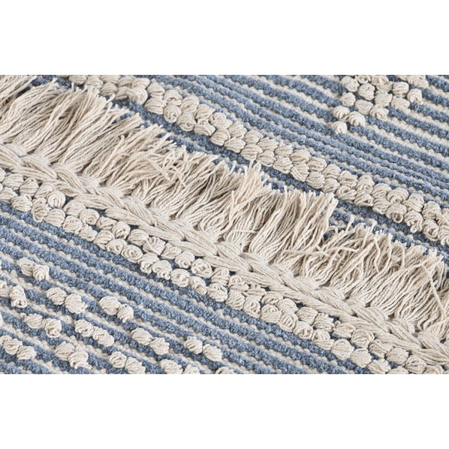Tppe DKD Home Decor 180 x 120 x 2 cm Bl Bomuld Hvid Boho #9