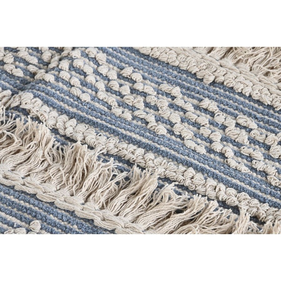 Tppe DKD Home Decor 230 x 160 x 2 cm Bl Bomuld Hvid Boho #13