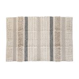 Tppe DKD Home Decor 180 x 120 x 1 cm Sort Beige Bomuld Boho #1