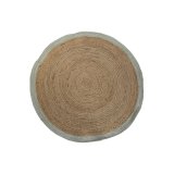 Tppe DKD Home Decor 200 x 200 x 1 cm Scandi Natur Polyester Bomuld Grn Lys brun Jute #1