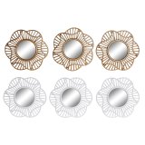 St med Spejle DKD Home Decor Krystal Gylden Hvid polypropylen (25 x 2 x 25 cm) (2 enheder) #1