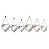 St med Spejle DKD Home Decor Scandi Krystal Sort Gylden polypropylen (26 x 3 x 26 cm) (2 enheder) #1